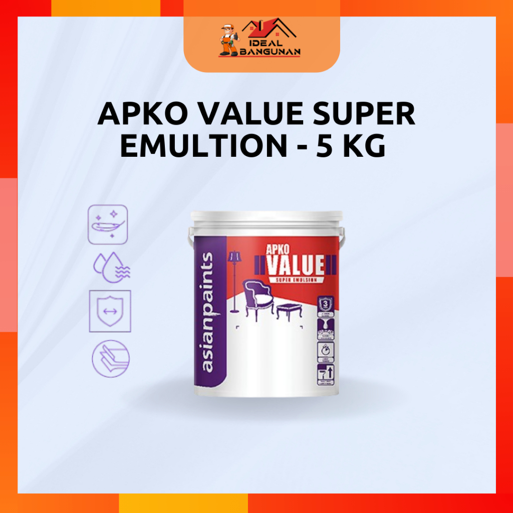 APKO VALUE EMULTION | CAT TEMBOK ASIAN PAINT APKO VALUE | CAT TEMBOK PREMIUM MURAH | CAT TEMBOK BEKU