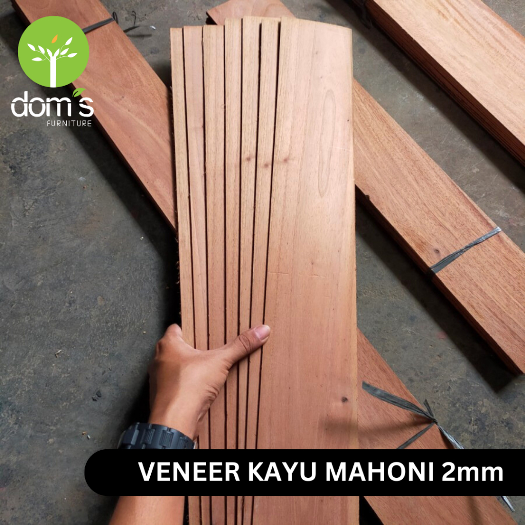 Dom's Veneer Kayu/Wood Veneer Mahoni 2mm Bahan/Material dari Kayu Asli