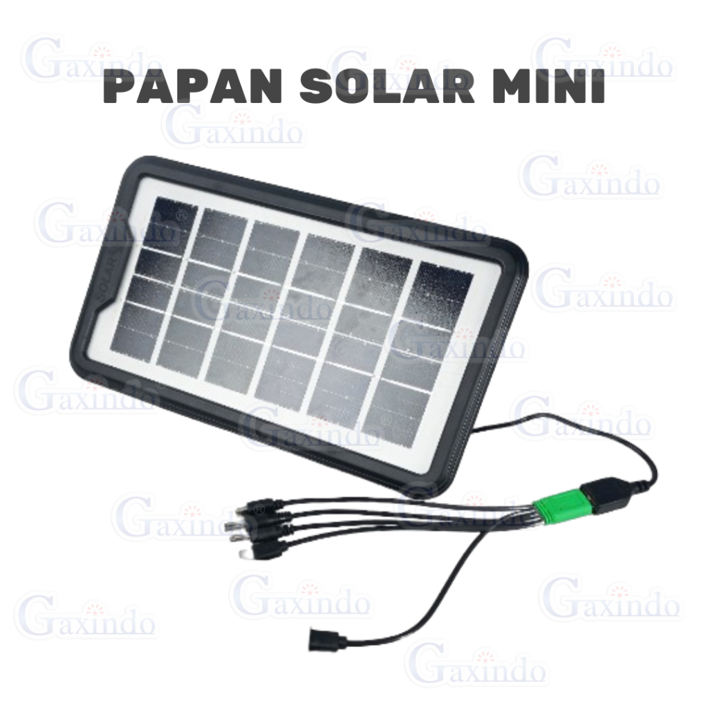 PAPAN SOLAR MINI GAXINDO 3.5W 3.5V-4.2VOLT 5 PORT P410 CHARGER PAPAN SOLAR CAMPING