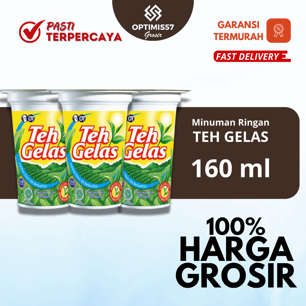 

Teh Gelas 160ml | Minuman Ringan Teh Gelas Grosir Termurah 24pcs OPT11079