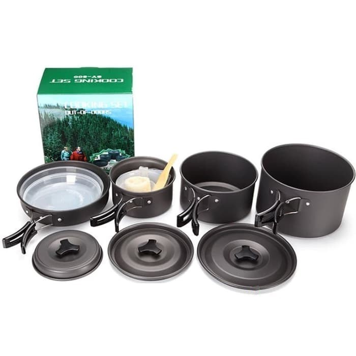 Cooking set SY500 Perlengkapan masak makan camping perkakas camping alat makan camping hiking