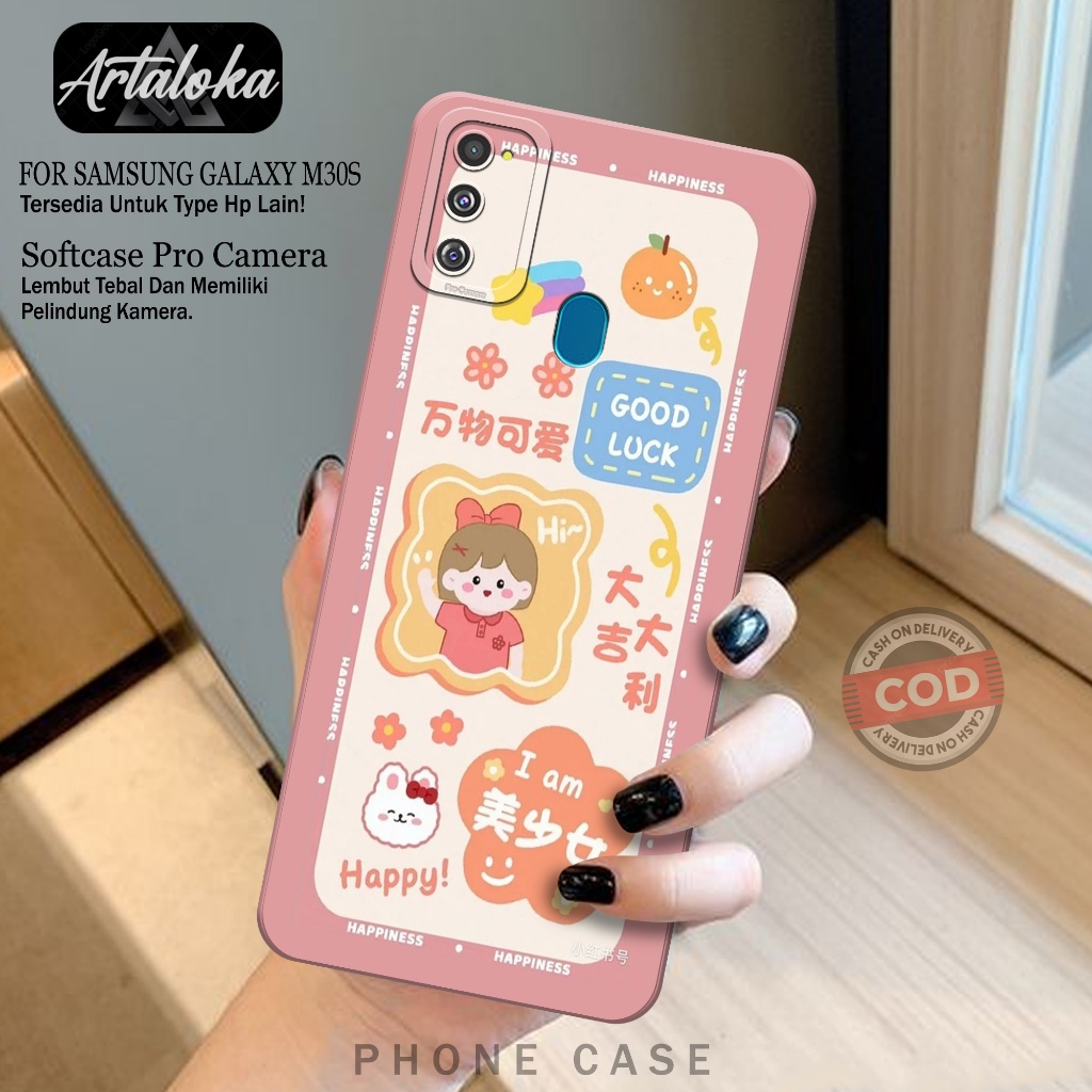Softcase Hp Samsung Galaxy M30S Fashion Case Kartun Case Samsung Galaxy M30S Silikon TPU Pro Camera 