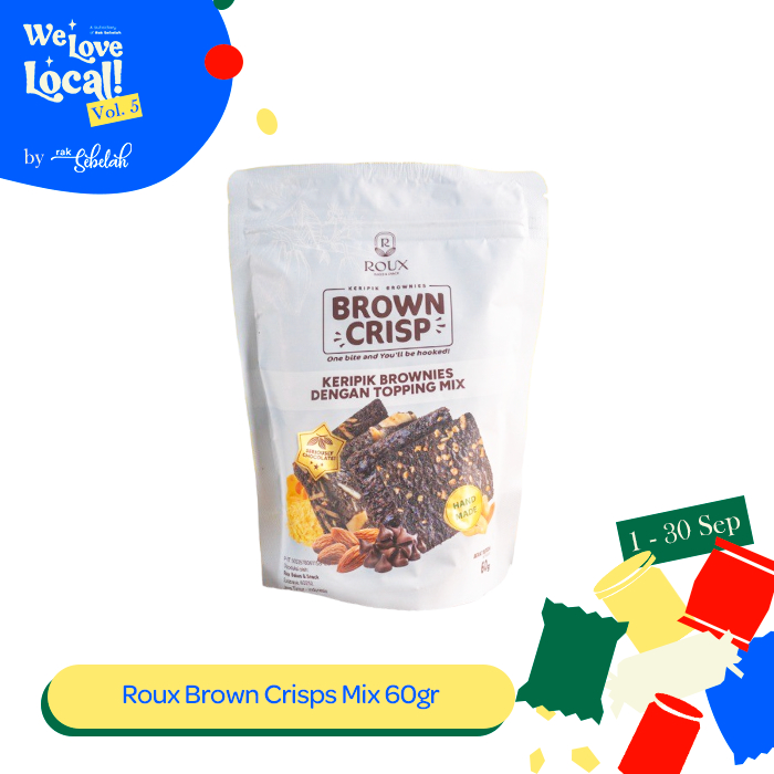 

Roux Brown Crisp Brownies Crispy Kering Mix Topping 60g Kripik Brownis | Rak Sebelah