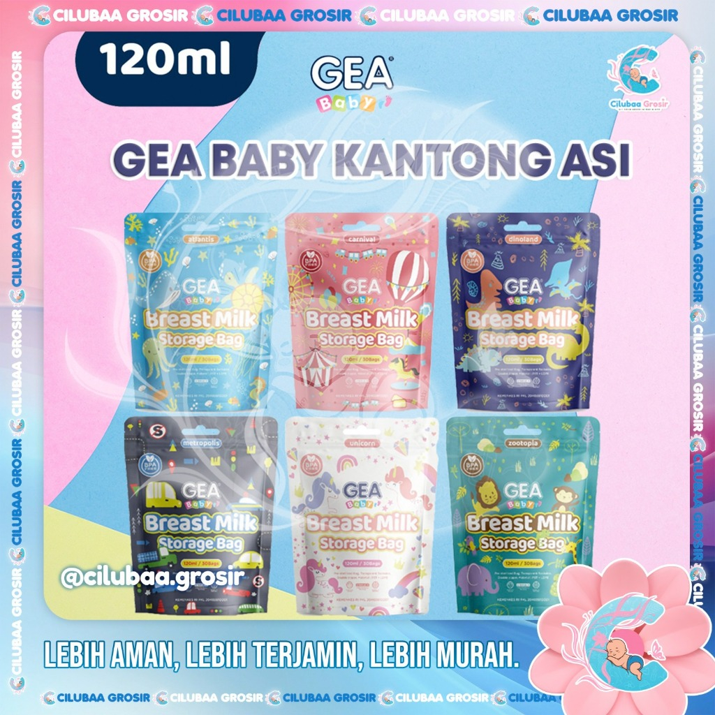 GEA BABY kantong asi 120ml Safari & Mammal Edition GEABABY