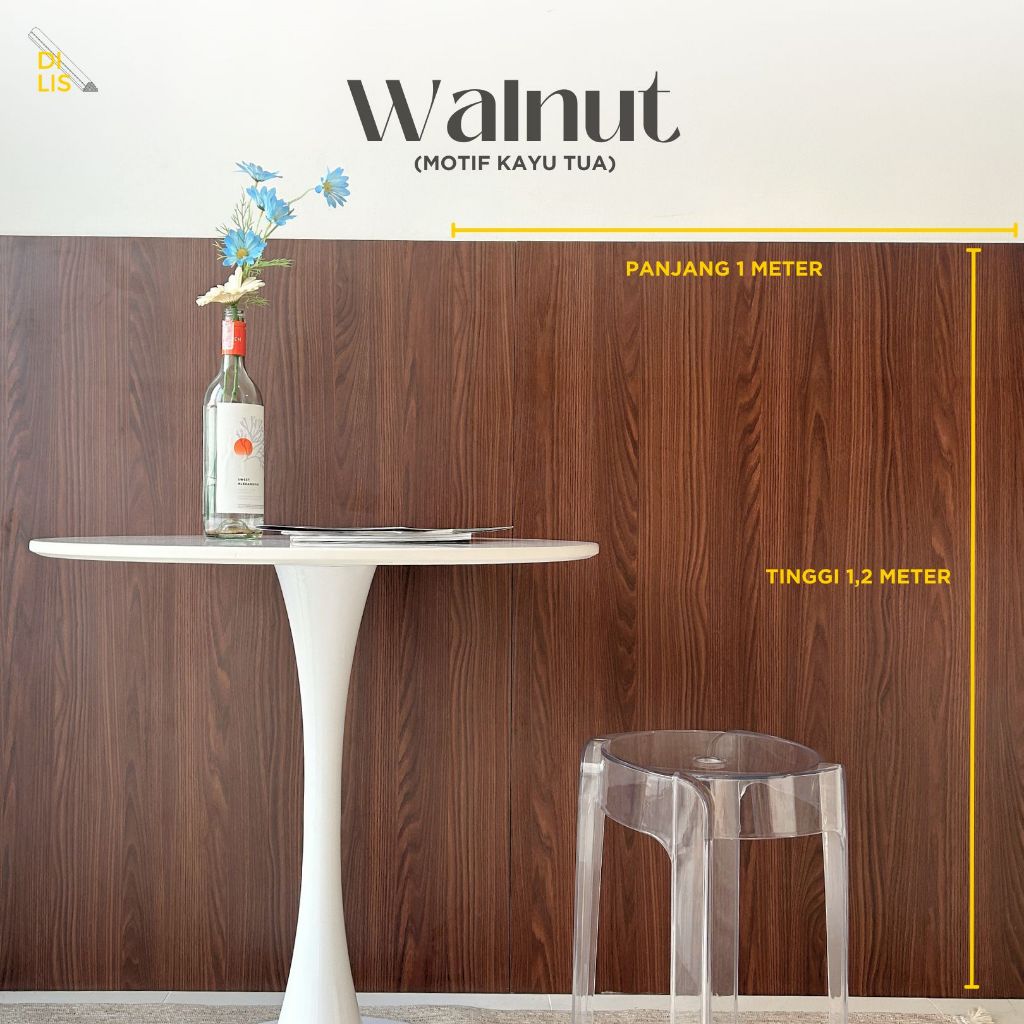 Dilis Walnut Wall Panel (Panel Dinding Kayu/Wall Board)