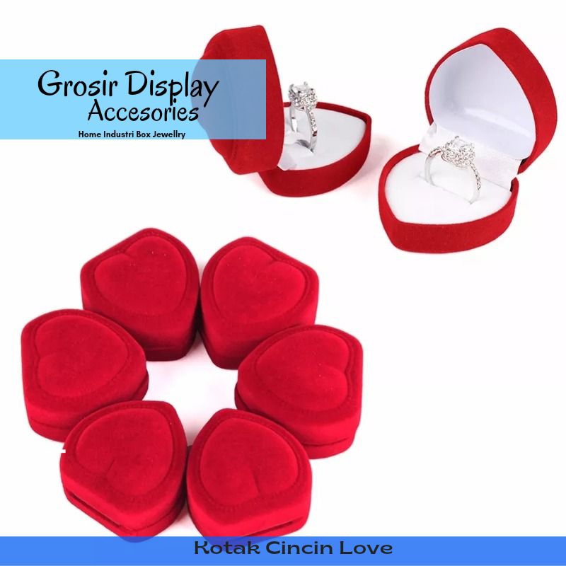 Kotak Box Cincin Love Tunangan Pernikahan