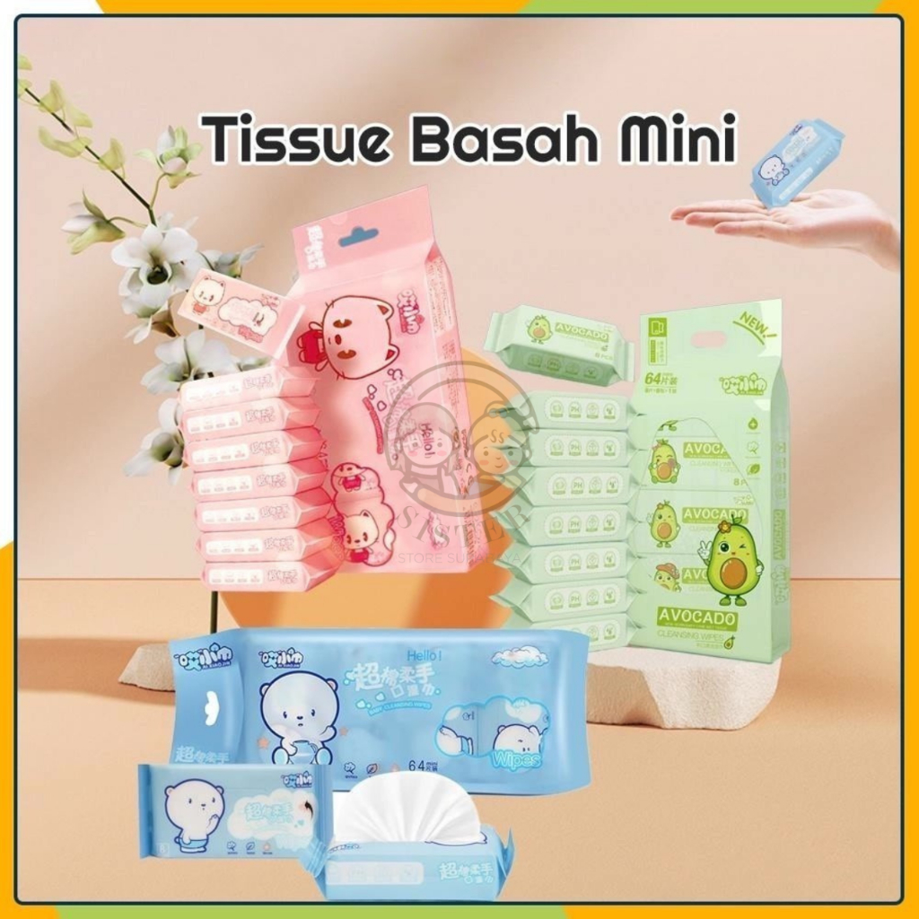 Tissue Basah Mini / Tissu Basah Kecil / Tissue Basah Travel