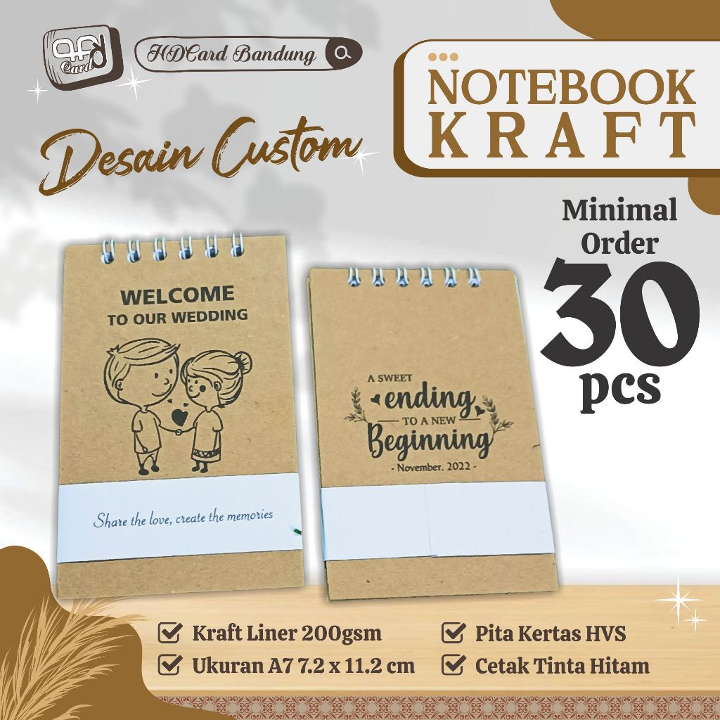 

Notes Kraft Custom Souvenir Notebook Nikah Khitan Ultah Seminar Promosi Suvenir Murah