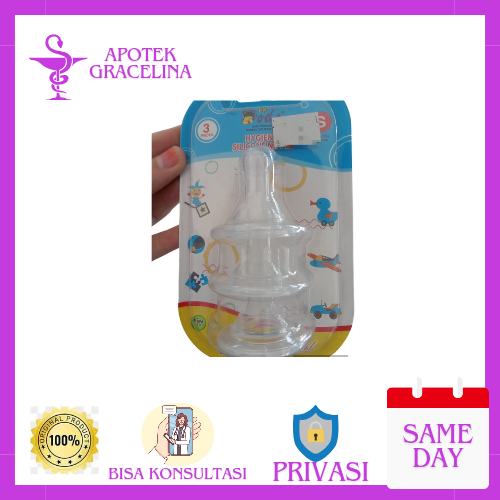 DODO HYGIENIC SILICONE NIPPLE UKURAN S ISI 3 PIECES