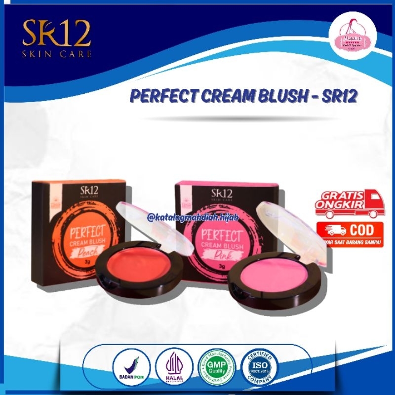 PERFECT CREAM BLUSH 3g SR12 / Cream Blush Peach SR12 / Cream Blush Pink SR12