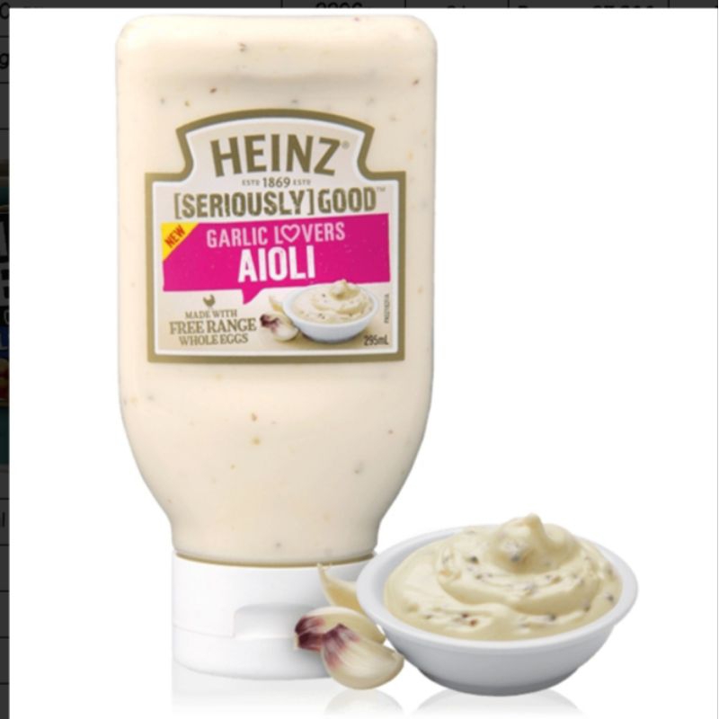 

Heinz Dressing Garlic Lovers Aioli 295 ml