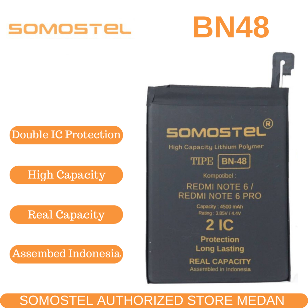 BN48 BN 48 Redmi Note 6 / Redmi Note 6 Pro Baterai Original Somostel