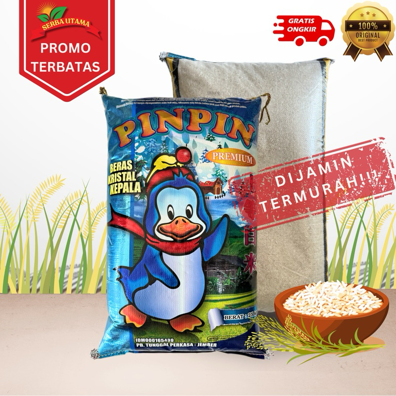 

Beras Premium PINPIN 25kg (Beras Kristal Kepala)