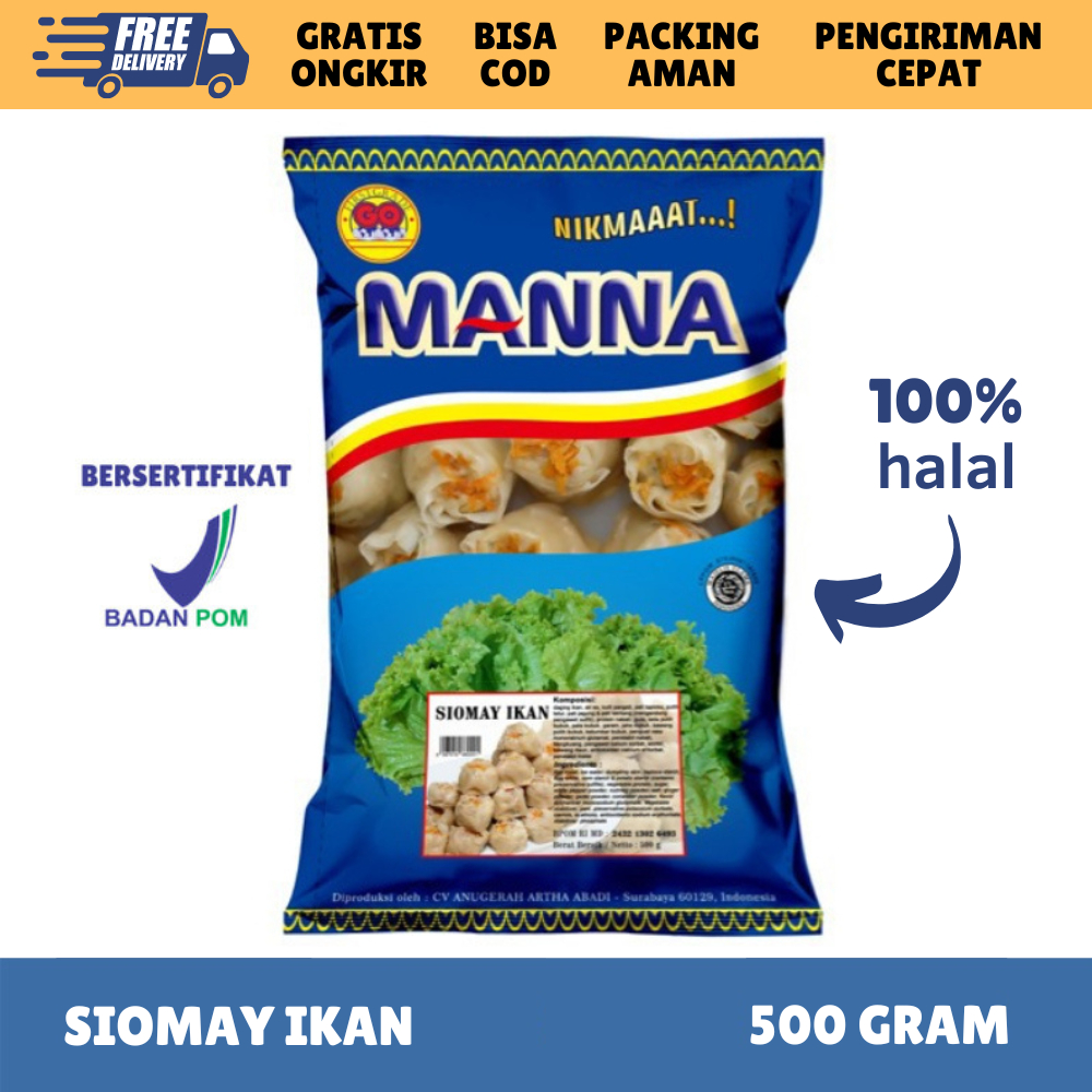 

KURNIA [FROZEN FOOD GOMANNA] DIMSUM FROZEN ISI 24 (500GR) SIOMAY IKAN MAKANAN INSTAN FROZENFOOD BPOM HALAL