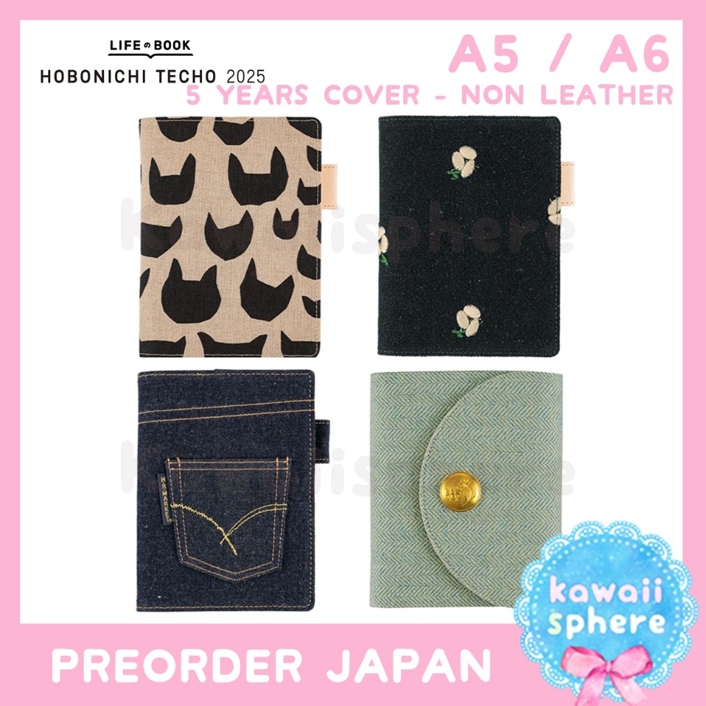 

Cover Hobonichi 5-Year Techo | Size A5 / A6 | Hobonichi 2025 | Preorder Handcarry Jepang