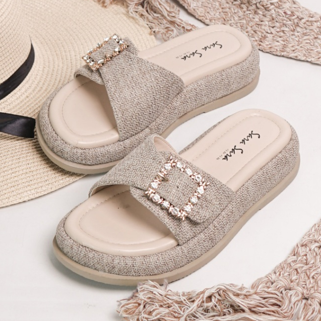 SARA SARA YUK - PATRIS Sandal Slop Wanita Eva Premium Size 36 - 40 Tinggi 4cm Empuk Ringan Anti Slip