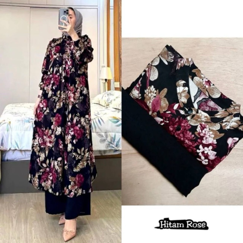 best sale bella long tunik set rayon diamond busui friendly