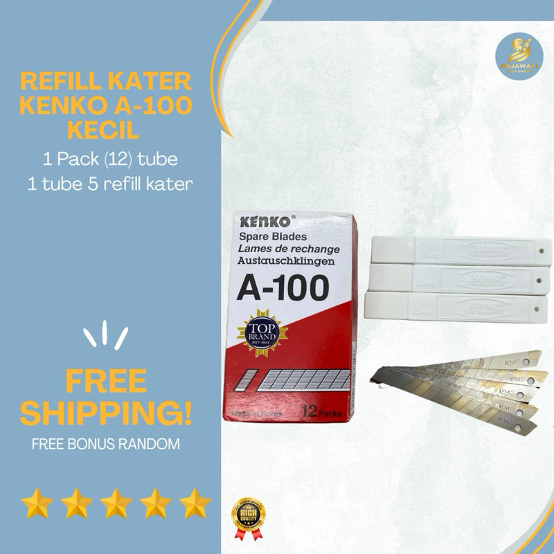 

Refil Pisau Kater Kecil Kenko (A-100) Harga terjangkau Kualitas Top | 1 Pak (12) / 1 Tube Isi 5 Pisau |