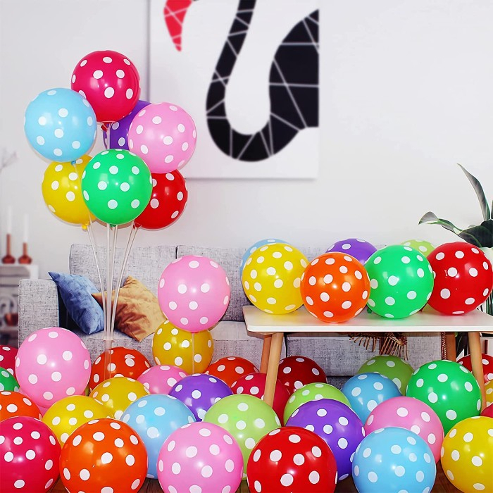 100 Pcs Balon Polkadot / Balon 100 Pcs / Balon 12 Inch -/Balon Polkadot 12 Inch / Balon