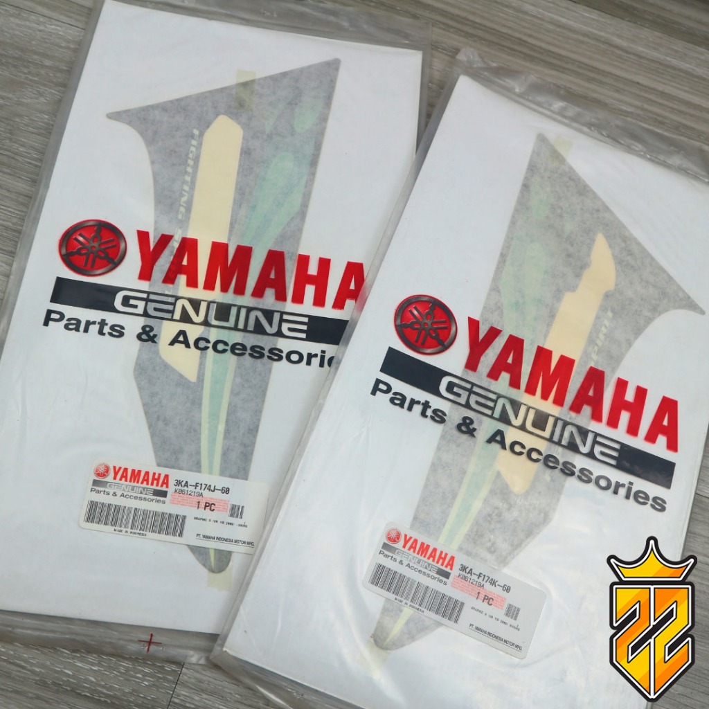 STRIPING STICKER COVER DOP AKI HITAM HIJAU 2006 RX KING ORIGINAL