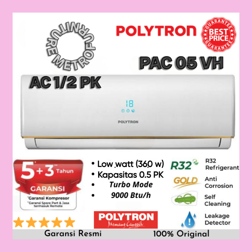 AC POLYTRON R32 1/2 PK PAC 05 VH AC POLYTRON 1/2 PK PAC 05 VH FREE ONGKIR SERANG KOTA