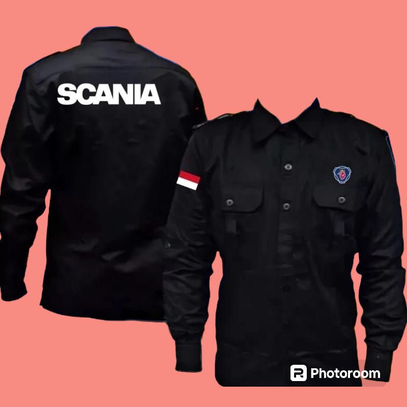 Kemeja kerja baju pdh Scania baju bordir custome