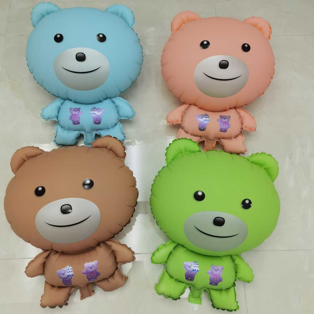 1pack (PASTEL) BERUANG KECIL PASTEL (BALON GAS/FOIL/TERBANG/KARAKTER) 1pack=50pc