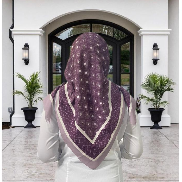 ALMERA - Hijab Segi Empat Kerudung Motif Sublime Voal Premium LV Series