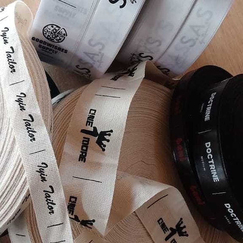 

100 pcs costum / label katun import / label piterben / label import / bahan lembut