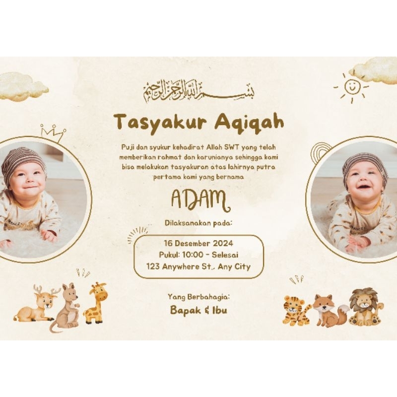 

stiker aqiqah/ stiker nasi box/ stiker ulang tahun/ label box. (berisi 50 pcs)