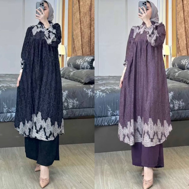 Setelan Tunik Wanita Terbaru Kekinian  // Bella Set Tunik