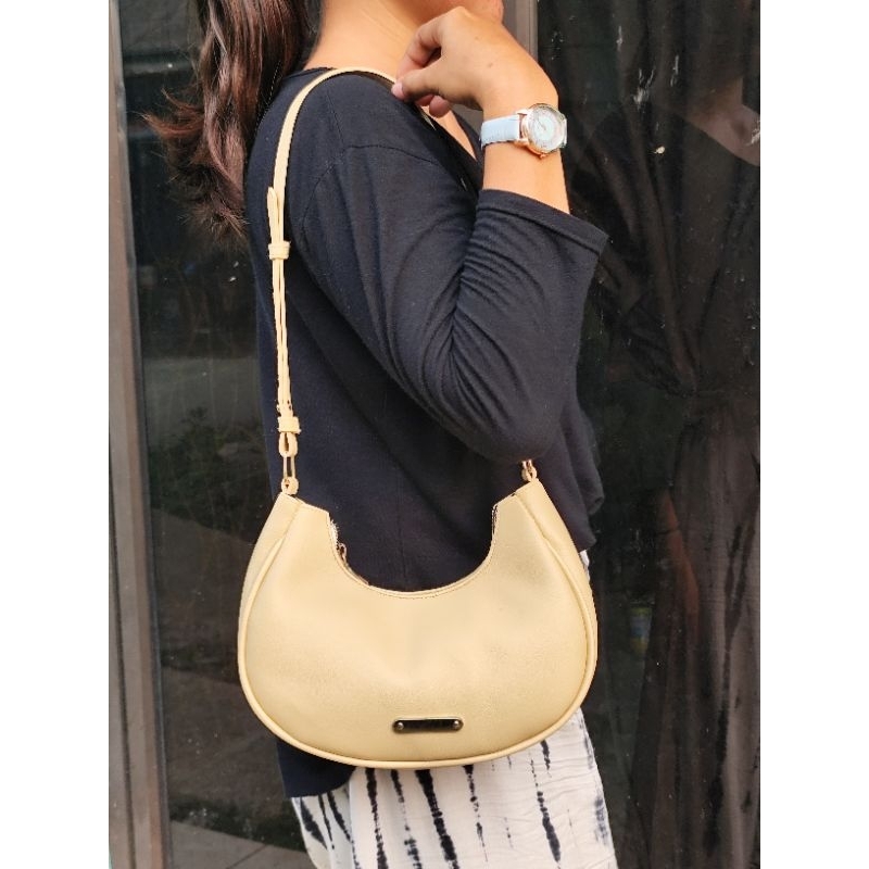 Tas Bahu Shoulder bag Wanita Tantan Strip Premium/Sling bag Elegan/Tas Bulan Sabit/Moon bags