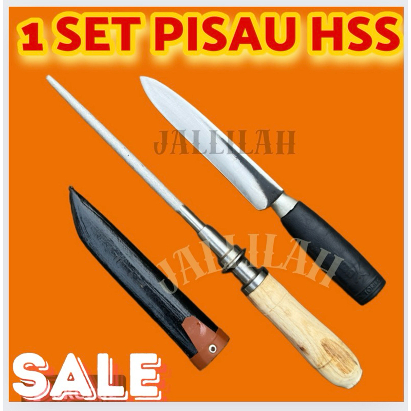 pisau daging baja hss super tajam/pisau seset dapur baja asli