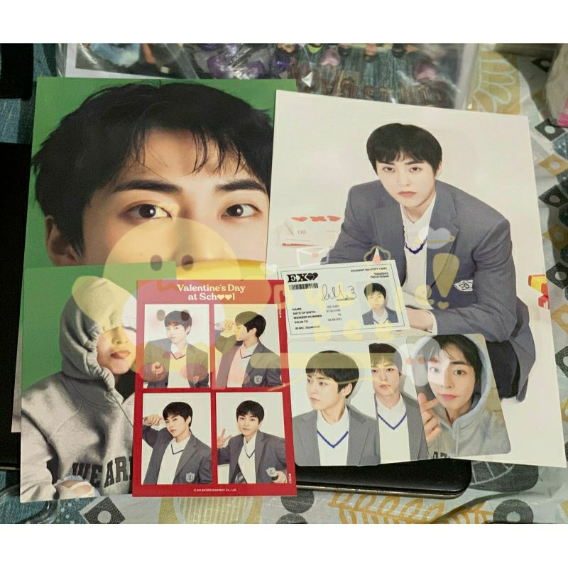 JUAL WTS SG24 EXO POB XIUMIN SET & POLAROID CHANYEOL SPECIA SMSTORE SEASON GREETING  POLAROID SPESIA