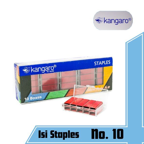 

(PCS) ISI STAPLES KANGARO NO.10 BERWARNA / KANGARO NO.10 BERWARNA