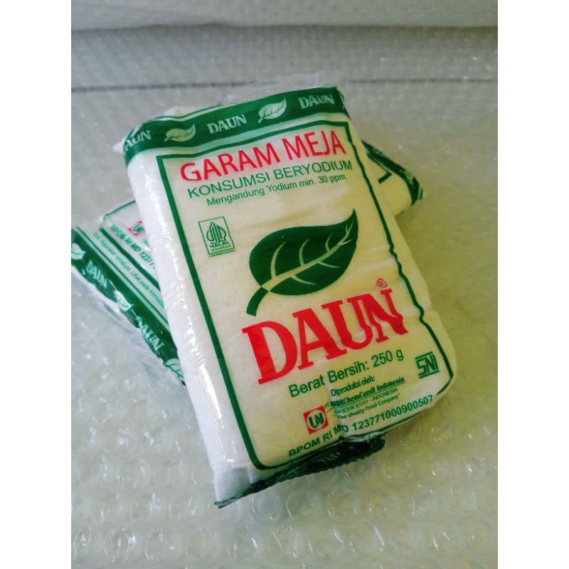 (GARAM DAUN) GARAM MEJA cap DAUN 250 GRAM / garam dapur