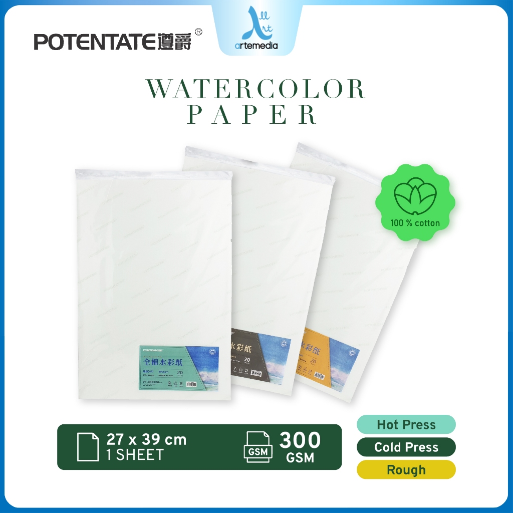 

Potentate Cotton 27x39cm Watercolor Paper Sheet