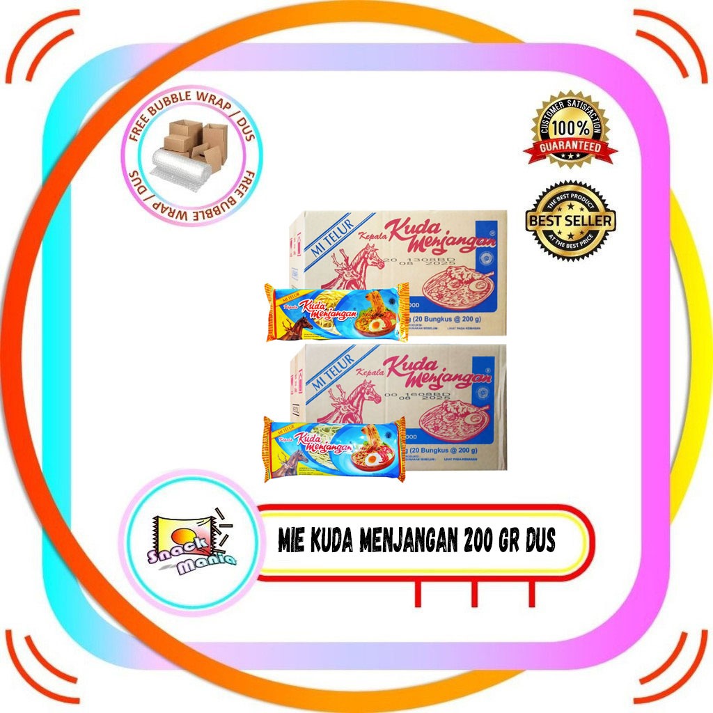 

Mie Telor Kuda Menjangan Kecil - Lebar 200 gr x 20 pcs DUS Mi Telur Biru