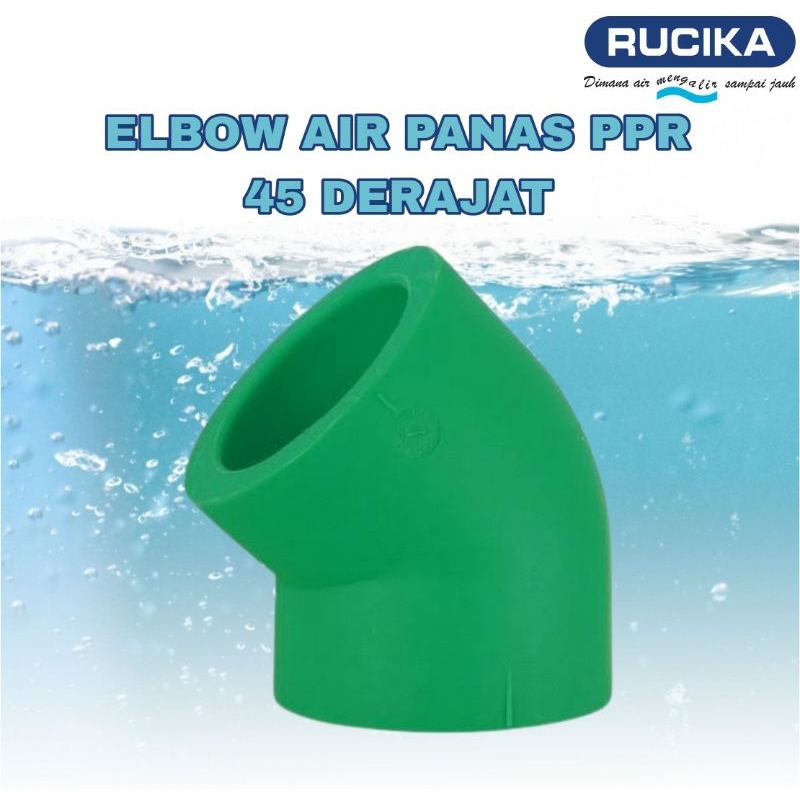 Elbow air panas 45 derajat ppr rucika / knee air panas 45 derajat PPR Rucika (45) 2in / ELBOW PIPA P