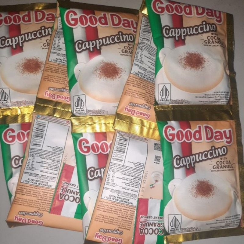 

GOOD DAY CAPPUCCINO 1 renteng isi 10 saset