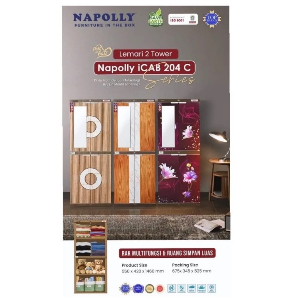 Lemari Plastik Napolly 2 Pintu