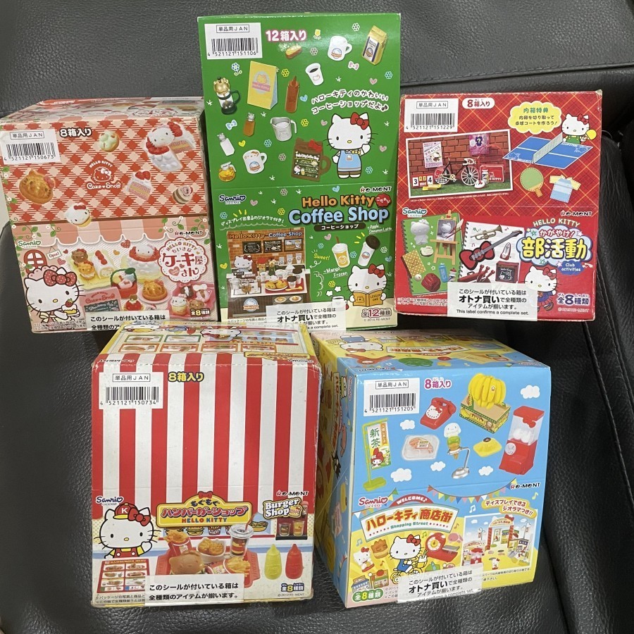 hello kitty re ment bundling 5 full set / sanrio re ment bundling