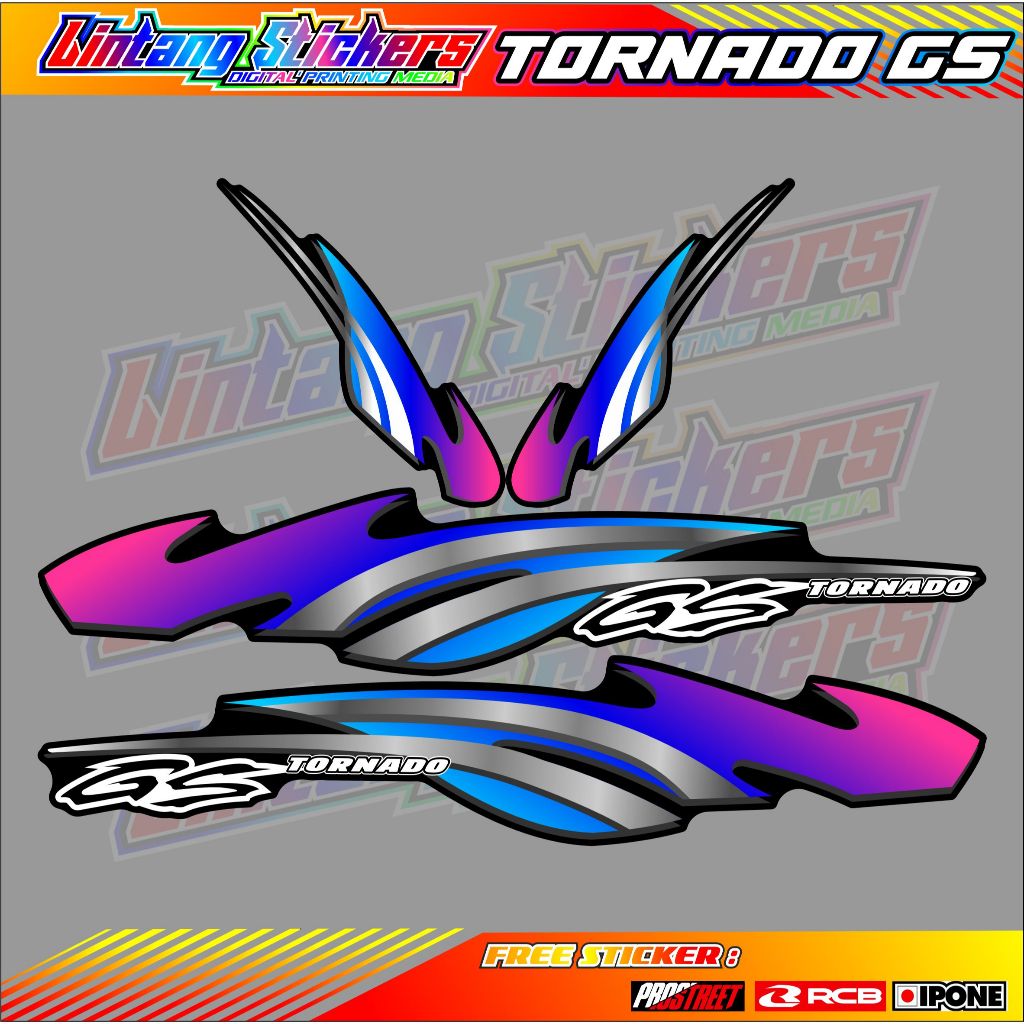 STRIPING VARIASI SUZUKI TORNADO GS / STICKER LIST MOTOR  SUZUKI TORNADO GS
