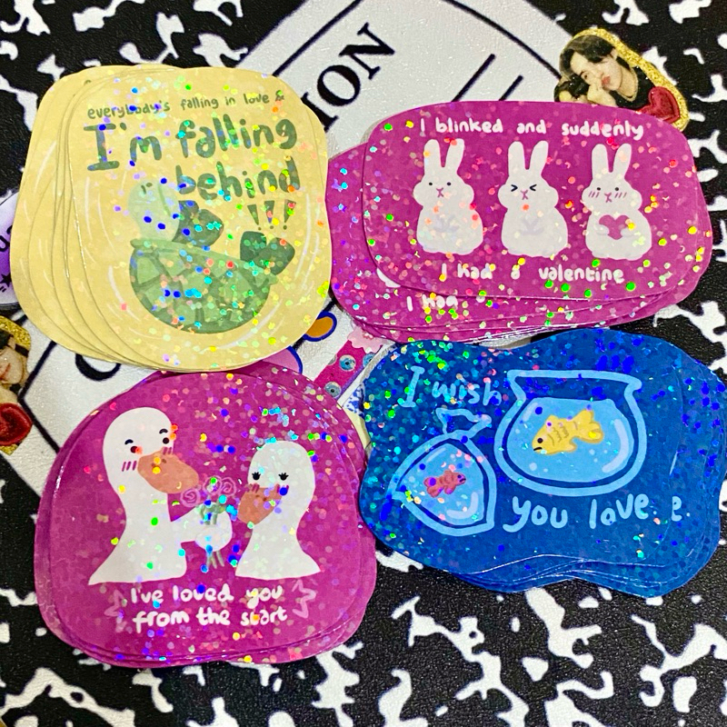 

Laufey Songs Cute Animal Stickers | Hologram Die Cut