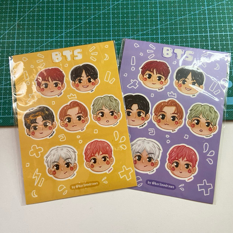 

BTS/ SKZOO / TXT STICKER SHEET (HALF CUT & WATERPROOF) by berlinndraws