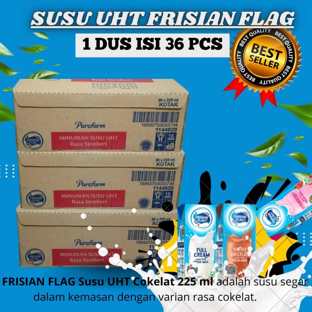 

SUSU FRISIAN FLAG UHT VARIAN RASA 22ml ( 1 DUS ISI 36 Pack )