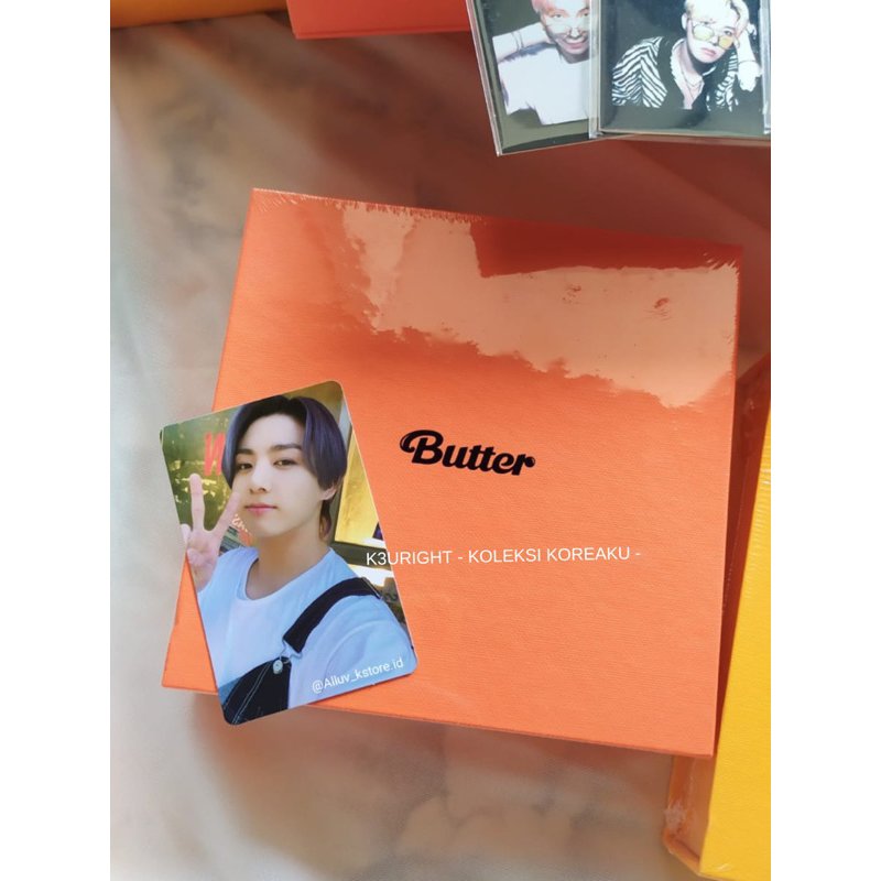 BTS - BUTTER [POB Weverse Photocard JK + Tincase] + POSTER