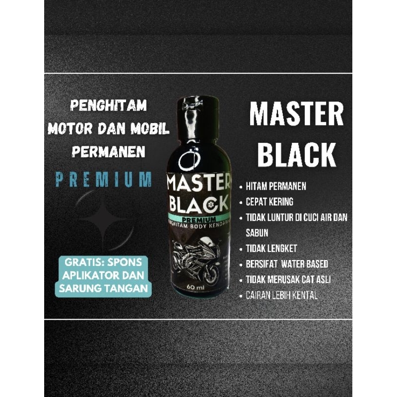 Master Black Penghitam Body Motor tidak Luntur di Cuci