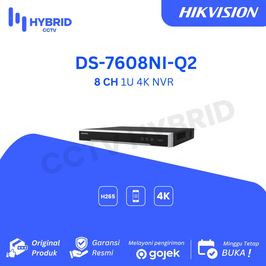 Hikvision DS-7608NI-Q2 Nvr 8 Channel 1U 4K NVR