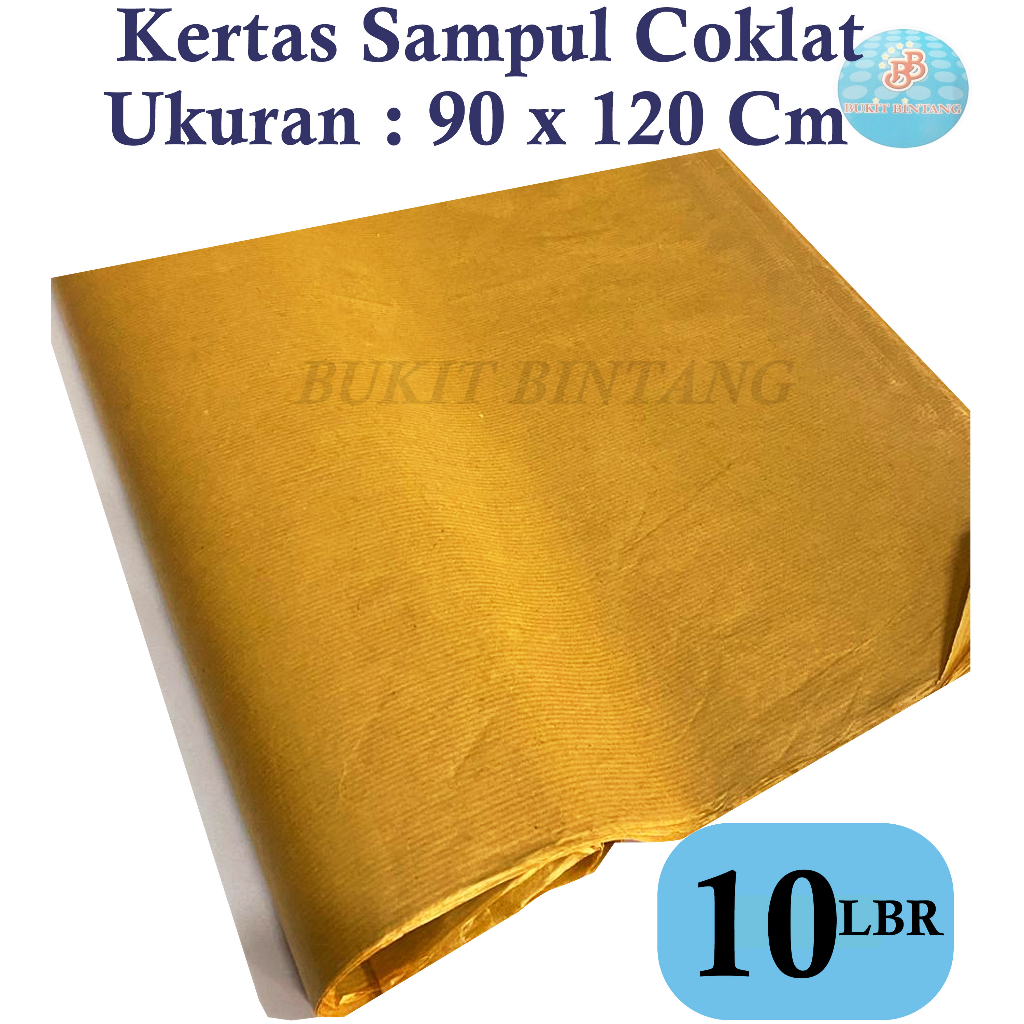 

Kertas Sampul Coklat / Sampul Buku Ukuran 90 x 120 Cm , 10 Lembar